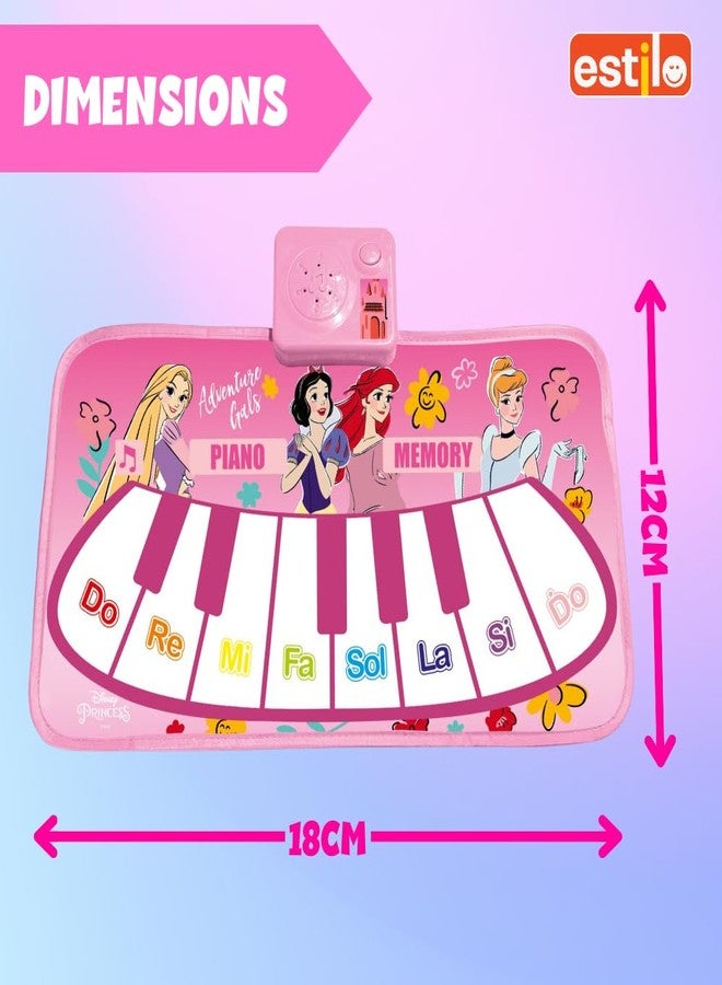 إستلو سجادة بيانو أرضية من إستيلو للأطفال الصغار | سجادة لعب للأطفال مع موسيقى و11 مفتاحًا | هدية موسيقية للأولاد والبنات من عمر 1 إلى 6 سنوات | لوحة مفاتيح تفاعلية للأطفال الصغار (أميرة) - Image 4